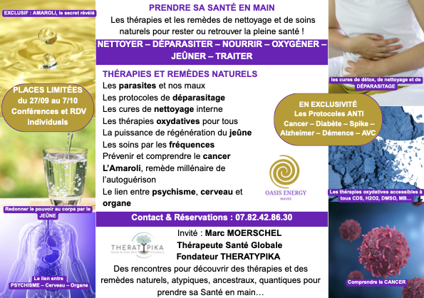 Conférences Santé & Bien-Être à Oasis Energy Waves – 3 dates exclusives avec Marc Moerschel